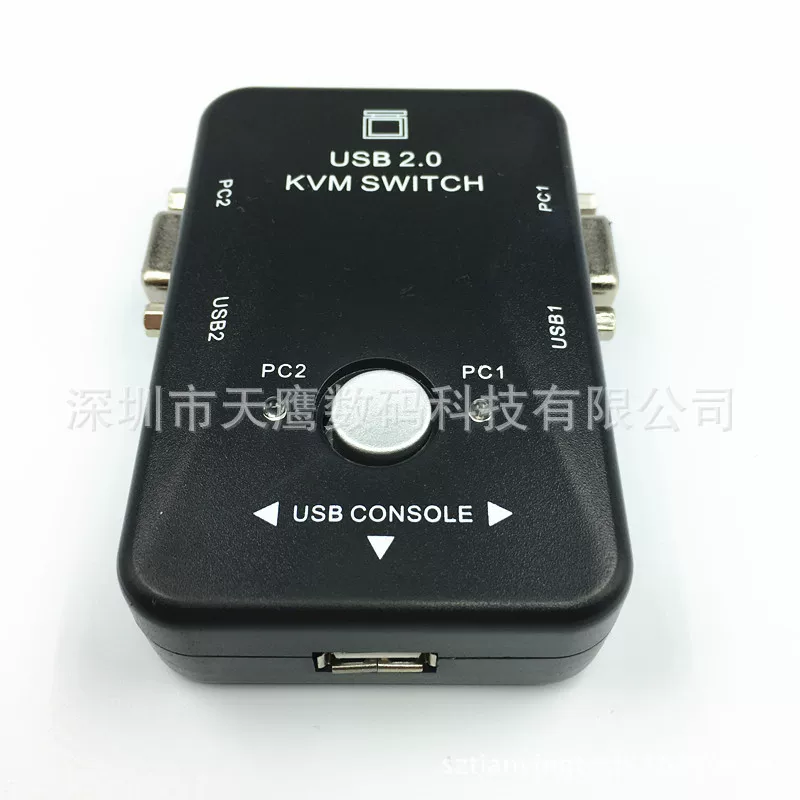 VGA KVM-переключатель 2 порта USB VGA 2 входа 1 выход, переключение дисплея и совместное использование клавиатуры и мыши, два входа один выход