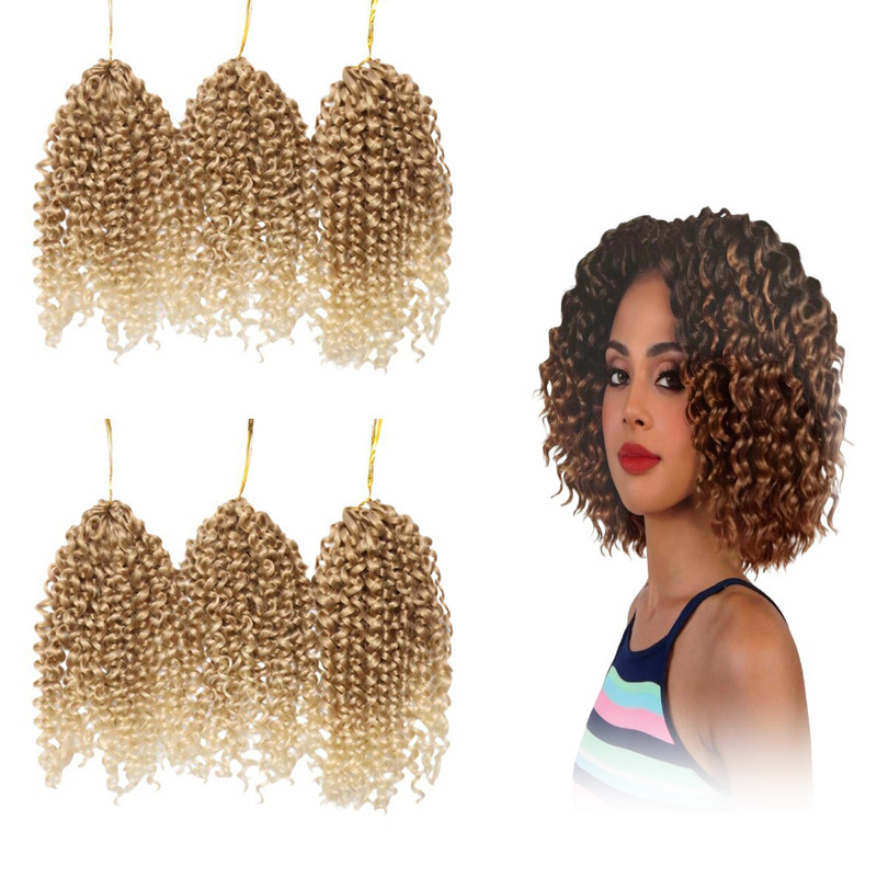 Marlybob Three-Piece Wig Dreadlock Crochet Hair Small Curly Hair Strong Manufacturer Directly Supplied to Europe and the United States