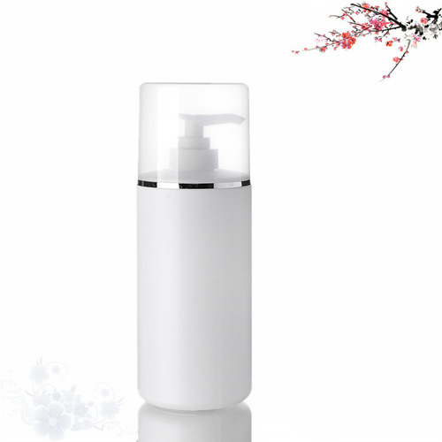 250 300 400ml PE large round bottles for institutional use, packaging for essential oil, lotion, skincare products, and shampoo.