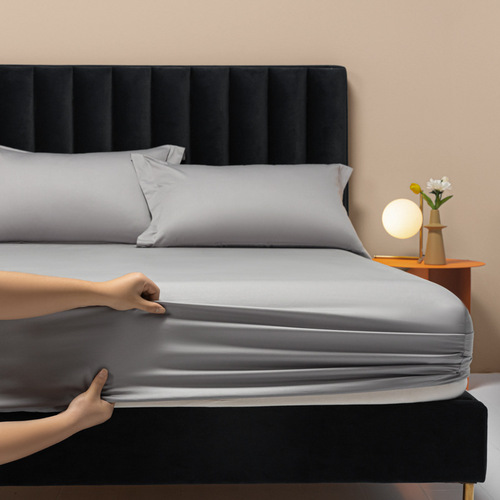 High-end Class A maternal and infant grade 100-count light luxury simple pure cotton single bed sheet three-piece set pure cotton fixed Simmons bedspread