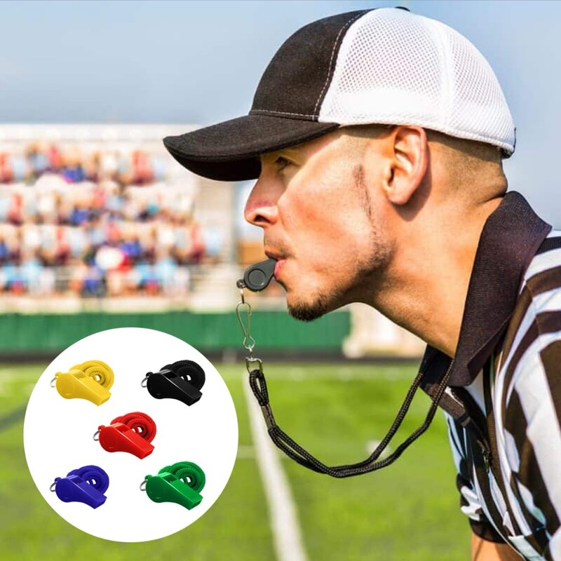 プラスチックホイッスルスポット卸売ミディアムカラーベルトロープ屋外審判ファン応援スポーツ|undefined