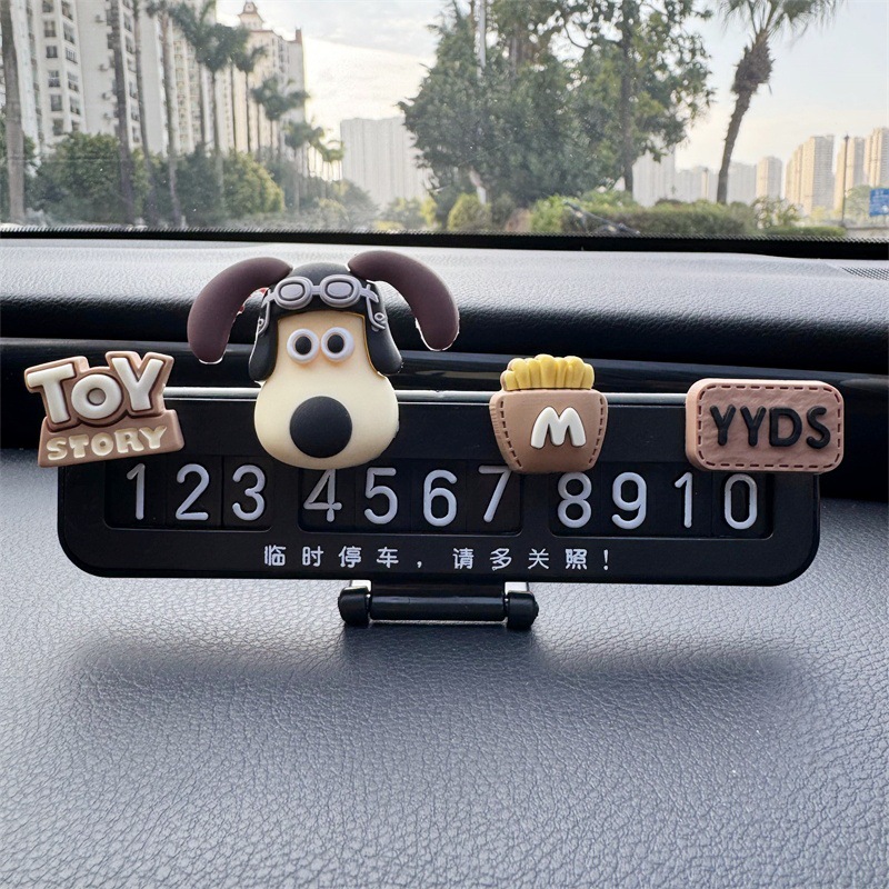 Placas de estacionamiento temporales parejas de hombres y mujeres charlando en línea de automóviles famosos tarjetas telefónicas de dibujos animados adorables adornos de automóviles
