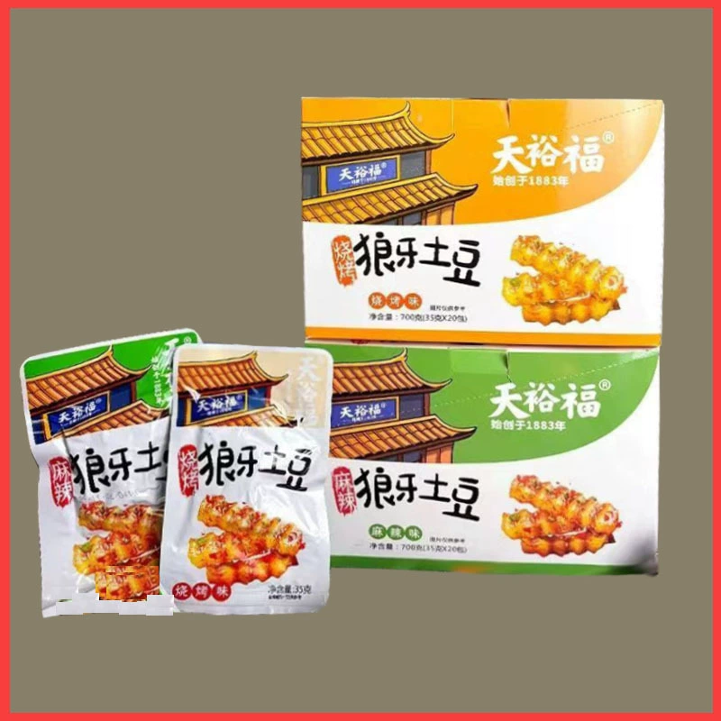 Tianyufu в пакетиках шип картофель 35 г/пакет барбекю пряный вкус Срок годности 300 дней Досуг острые закуски