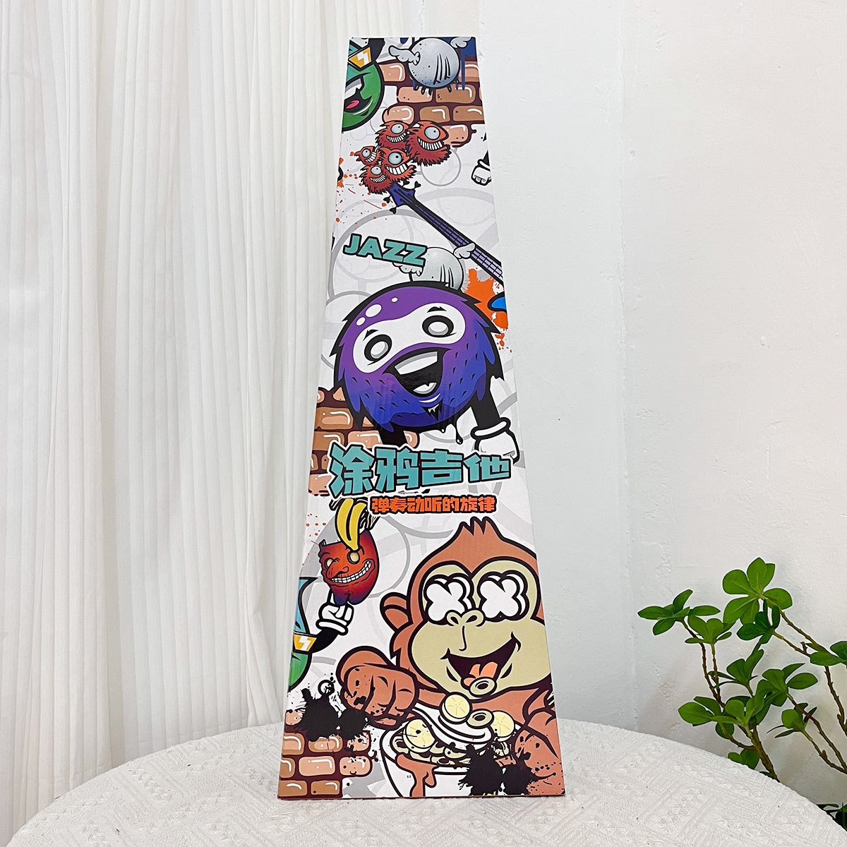 Niños graffiti ukulele DIY simulación tocable guitarra pequeña instrumento musical puzzle juguetes de educación temprana regalos de la institución