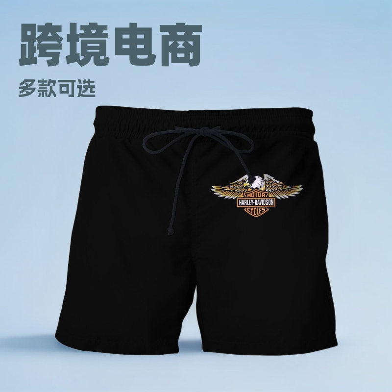 Manufacturer Supply Harley Mesh Beach Shorts Casual Men's Wear 3D Printing Multiple Options Trendy Hot Style