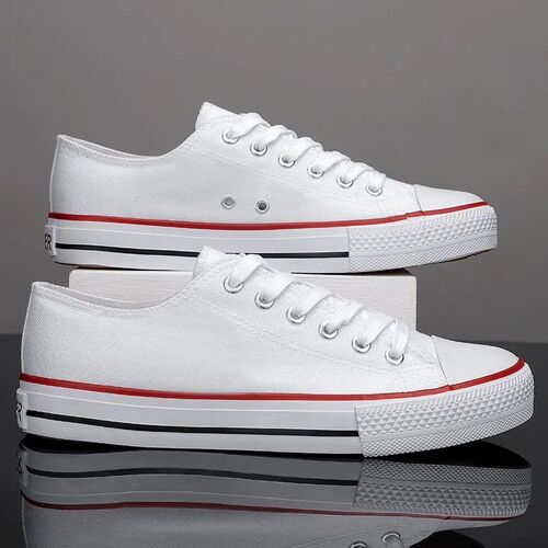  Trendy Canvas Shoes for Men, Instagram Fashion Classic Casual Shoes, Summer Youthful Simple Basic Low Top for Women