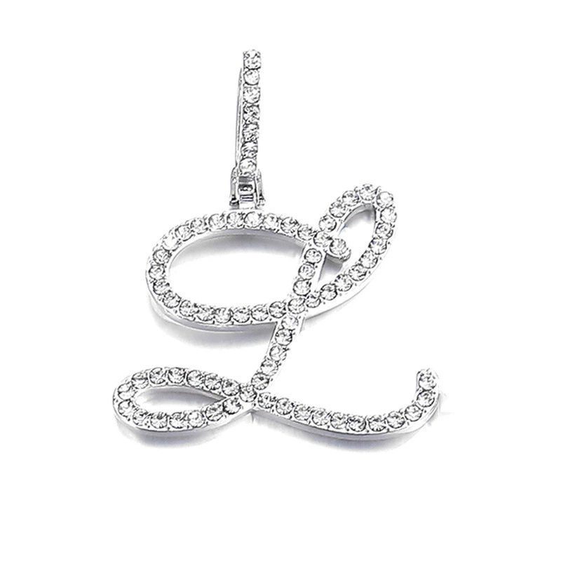 Подвес-цепочка из медной основы с позолотой 18K и цирконами, цепочка 45+5 см, подвеска 5 см
