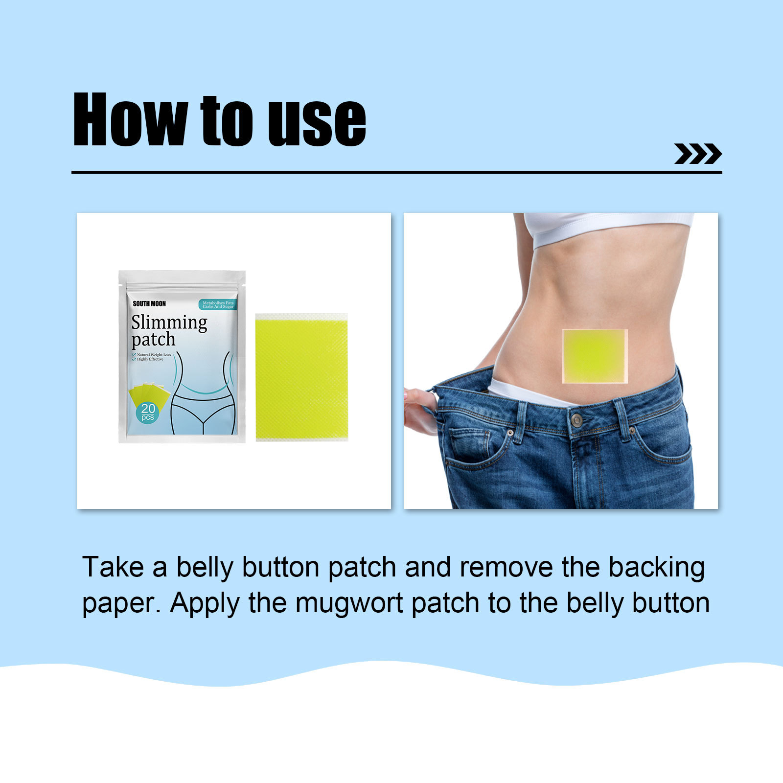South Moon Body Beauty Bellybutton Pat Shapes, Firms, Firms Big Belly Fat and Waist Tightening Herbal Slimming_voghion.com