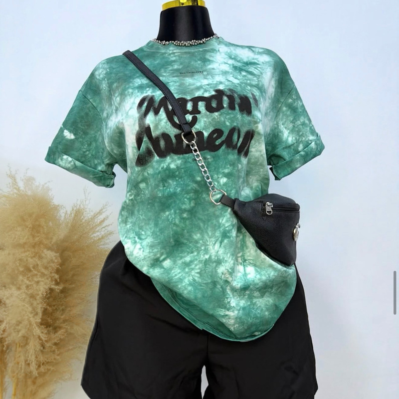 Women T-Shirt Available Wholesale Tie-Dye Round Neck Top for Women