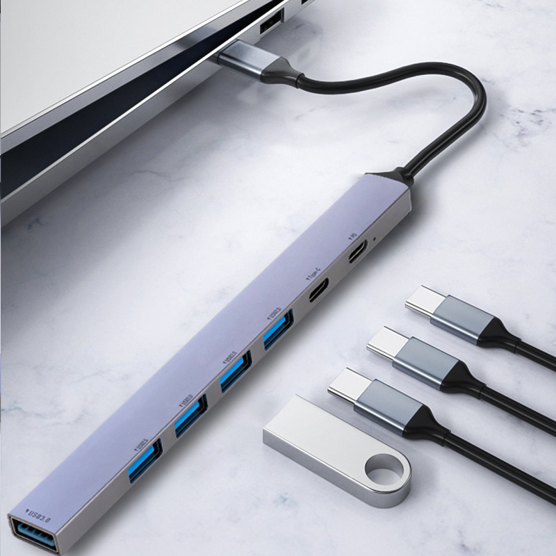 Type-c多功能擴展塢一拖七PD充電數據傳輸USB3.0多接口拓展電腦