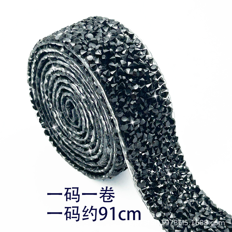 Mayorista colorido barra de diamante sombrero decoración taladro correa de adhesivos de fusión en caliente accesorios de joyería diamante colorido