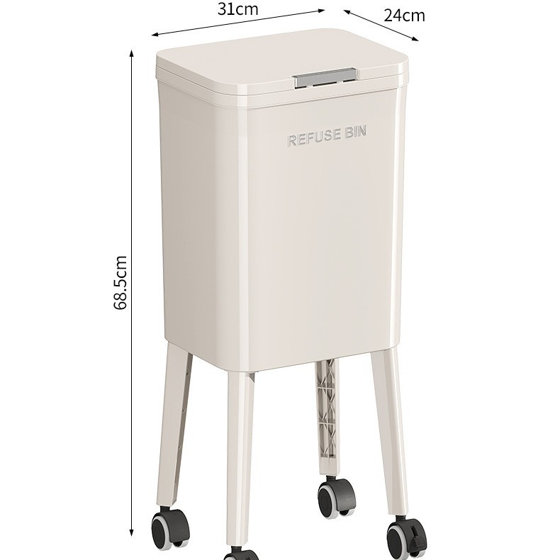 2025 nuevo contenedor de basura de cocina creativo sin doblarse y presionar la tapa abierta se puede quitar el resto de la cocina contenedor de basura de pies altos estrechos