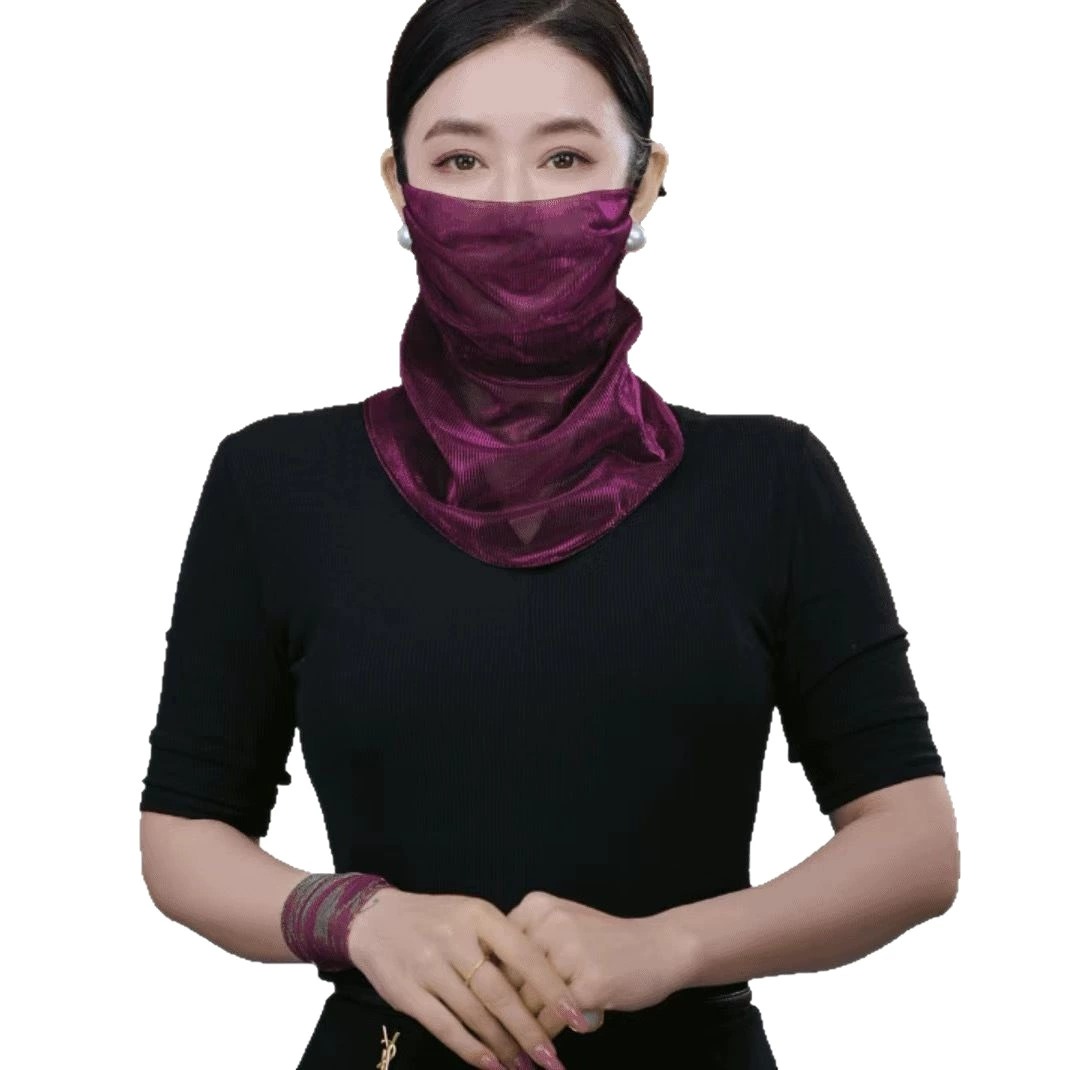Summer fashionable universal mask, veil, new collection, sun protection, with neck protection, UF-protection