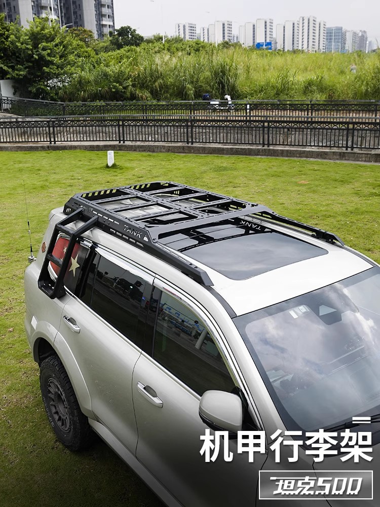 坦克500hi4t/hi4z机甲行李架侧爬梯车顶拓展平台框改装外饰件