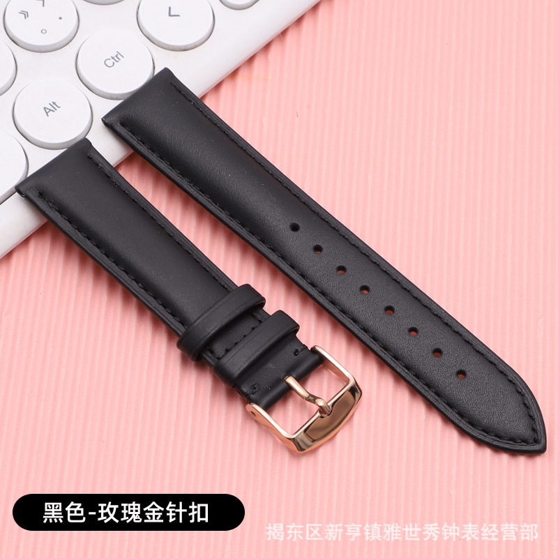 플레인 블랙 로즈 골드 핀 버클