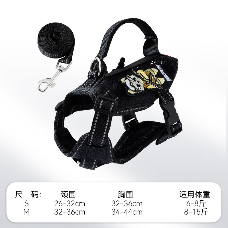 Gato transfronterizo al aire libre ligero táctico correa para el pecho correa para el pecho anti-liberación cuerda para caminar gato correa para mascotas