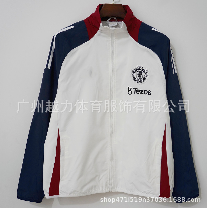 Chaqueta Bordada retro de manga larga y gruesa Manchester United Barcelona Inglaterra Brasil Real Madrid Liverpool image 20