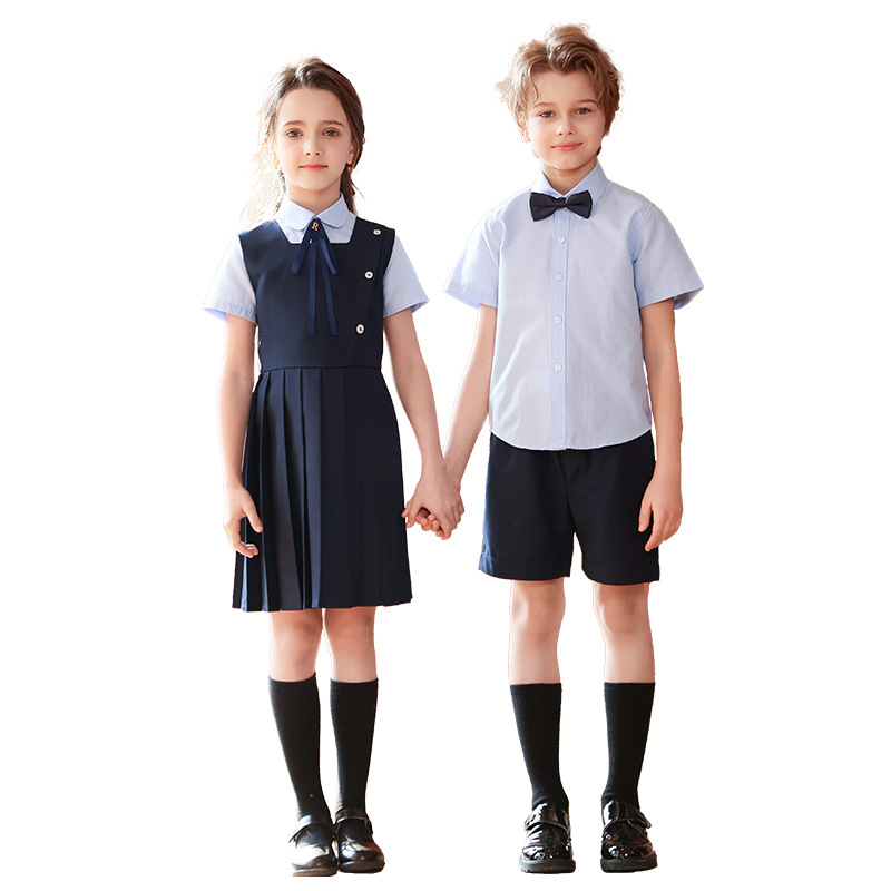 Uniformes escolares para estudiantes de primaria y secundaria, uniformes de coro, trajes de clase de estilo universitario de verano para niños, uniformes de jardín de infantes