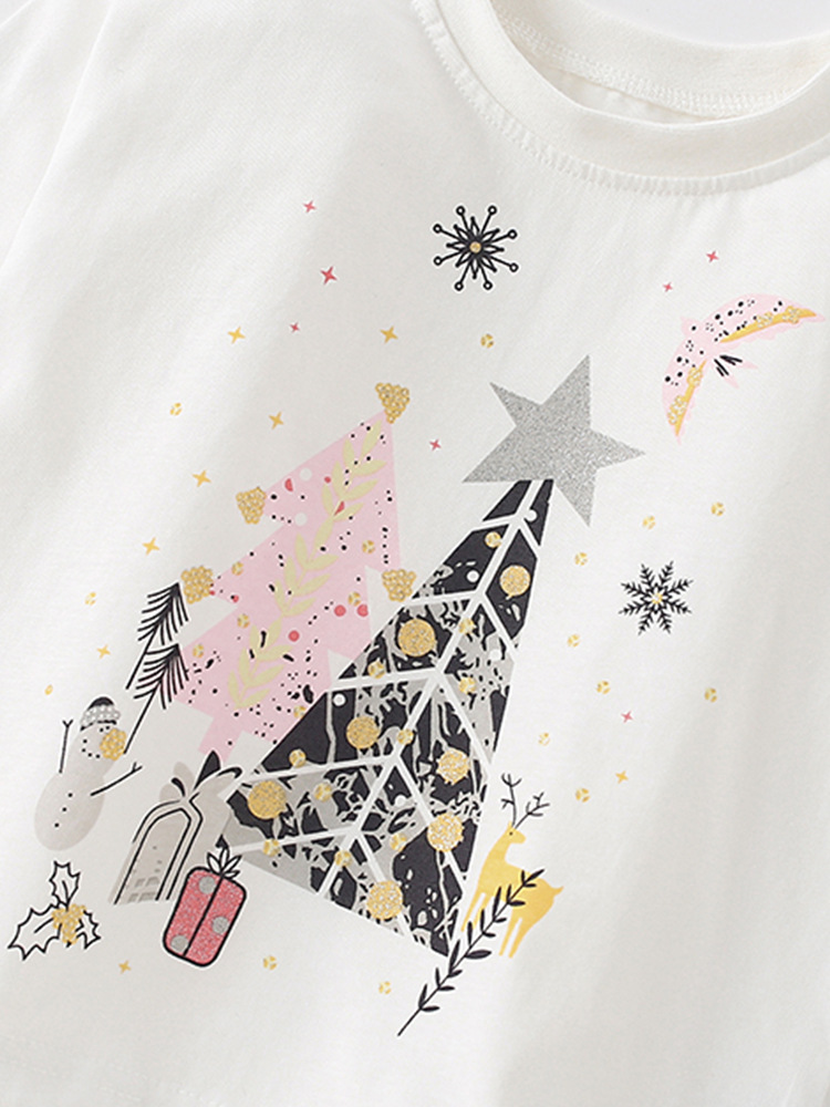 Malwee camiseta de niñas otoño y invierno nueva camiseta europea y americana para niños de cuello redondo de manga larga para niños vestidos con camisas de aire exterior