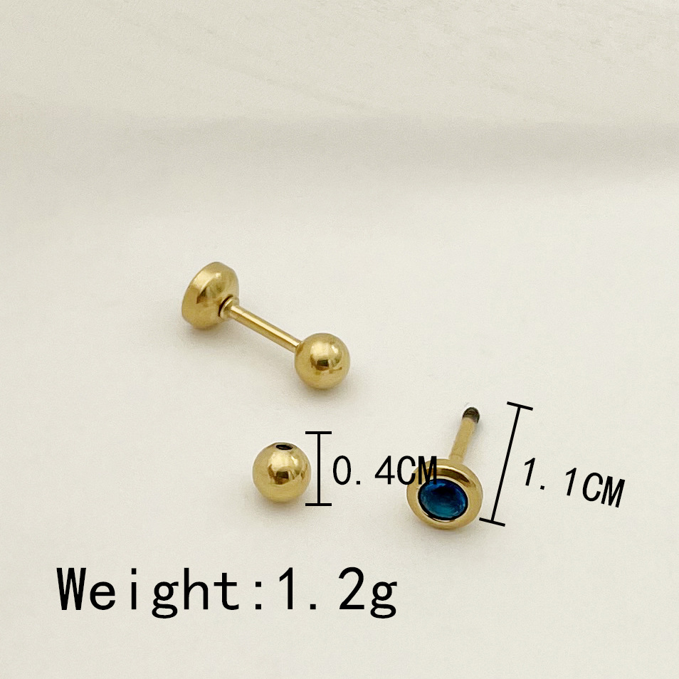 Fashion Geometric Stainless Steel Plating Ear Studs 1 Pair display picture 1