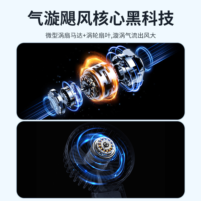 跨境新款手持迷你电风扇 usb桌面户外便携应急充电折叠手持电风扇|undefined