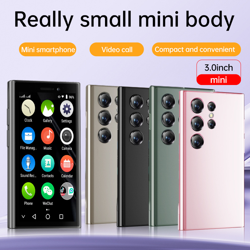 SOYES索野XS24pro迷你手机3.0英寸安卓四核备用超小袖珍繁体外文