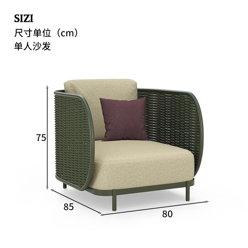 Combinación de sofá al aire libre patio al aire libre villa al aire libre sala de estar hotel famoso hotel club de ocio terraza sofá de caña
