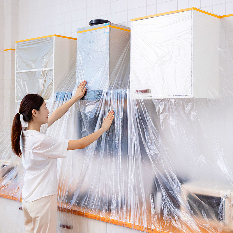 Muebles a prueba de polvo cubierta de la decoración de tela a prueba de polvo película de plástico dormitorio cubierta a prueba de polvo colcha hogar sofá película protectora