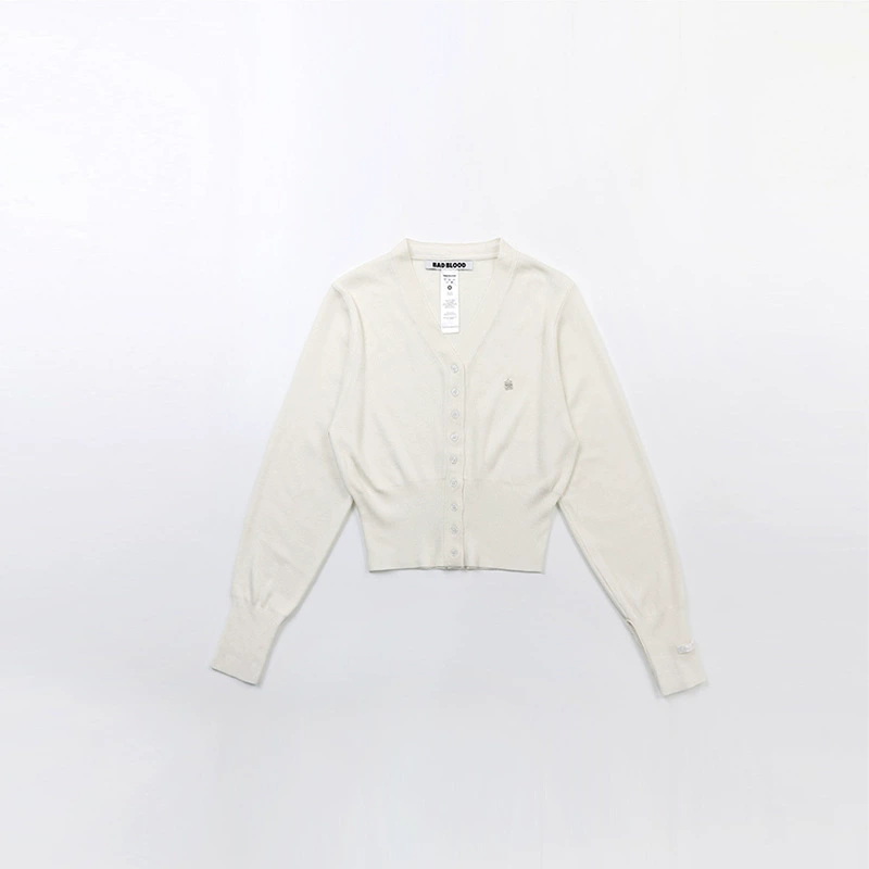 Кардиган-свитер женский slim-fit с V-образным вырезом, американский стиль, на пуговицах