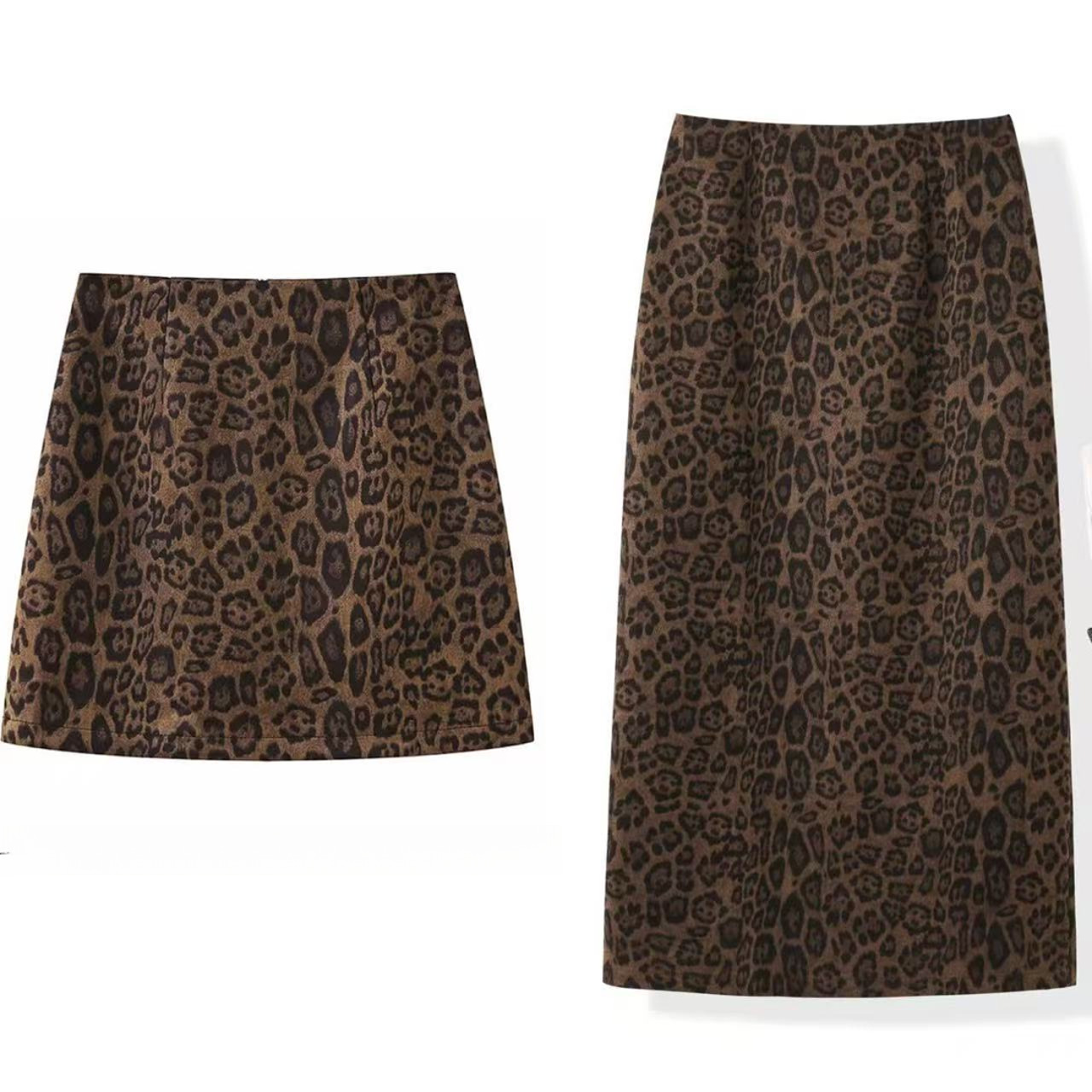 Retro Leopard Print Skirt for Women Autumn and Winter 2025 New Fashion Slim High Waist Hip A-Line Skirt