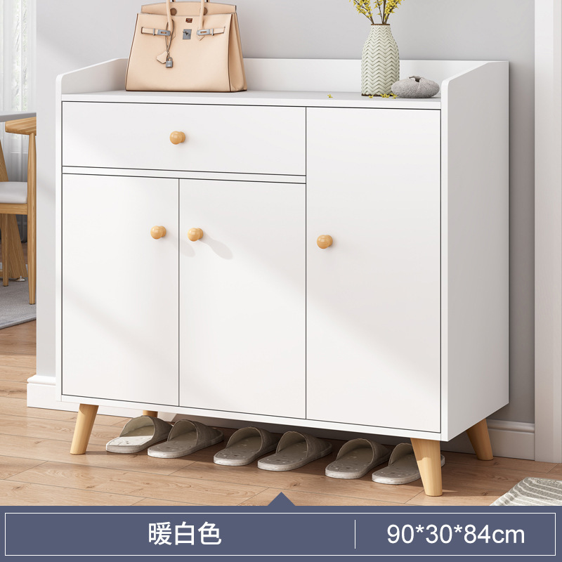Mueble de zapatos con puerta gabinete de entrada integrado puerta del hogar caja de absorción simple armario multicapa Estilo nórdico ultrafino Zapatero
