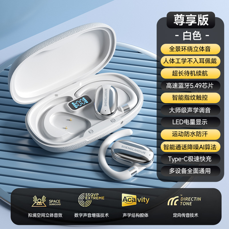 新款蓝牙耳机无线不入耳可旋转挂耳式超长续航跑步运动高音质低延|undefined