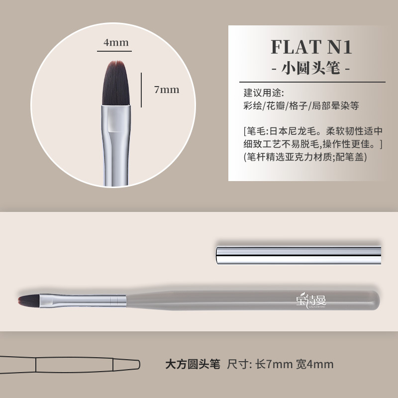 Small round tip pen-A series ice black N6