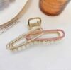 Metal crab pin, shark, hairgrip, hair accessory, Korean style, simple and elegant design, wholesale