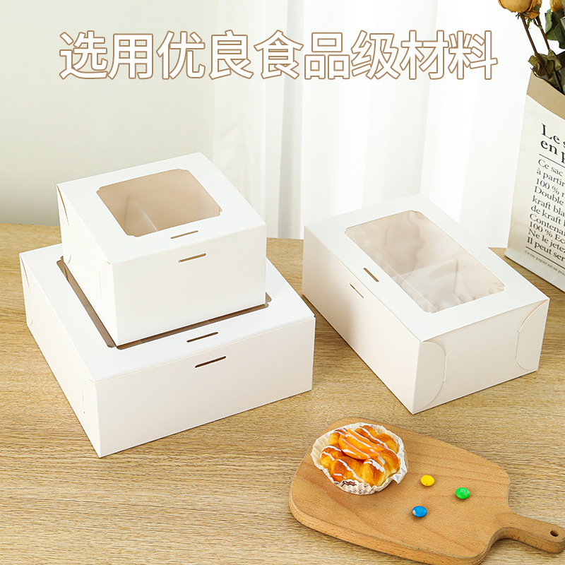 Caja de postre de ventana abierta 469 Caja de cupcake Caja de embalaje de West Point Caja de pastelería Liugong Ge Caja de regalo