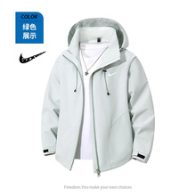 春季新款男夹克山系户外登山服连帽时尚休闲百搭潮牌上衣工装外套