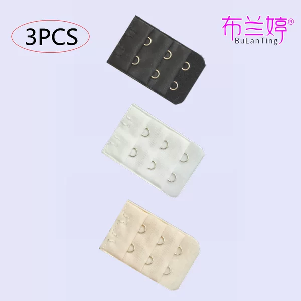 3Pcs Amazon Stainless Steel Bra Extender with Three Rows of Two Hooks, Three Hooks, Four Hooks, Extension Buckle, Back Clasp, Anti-Slip Buckle