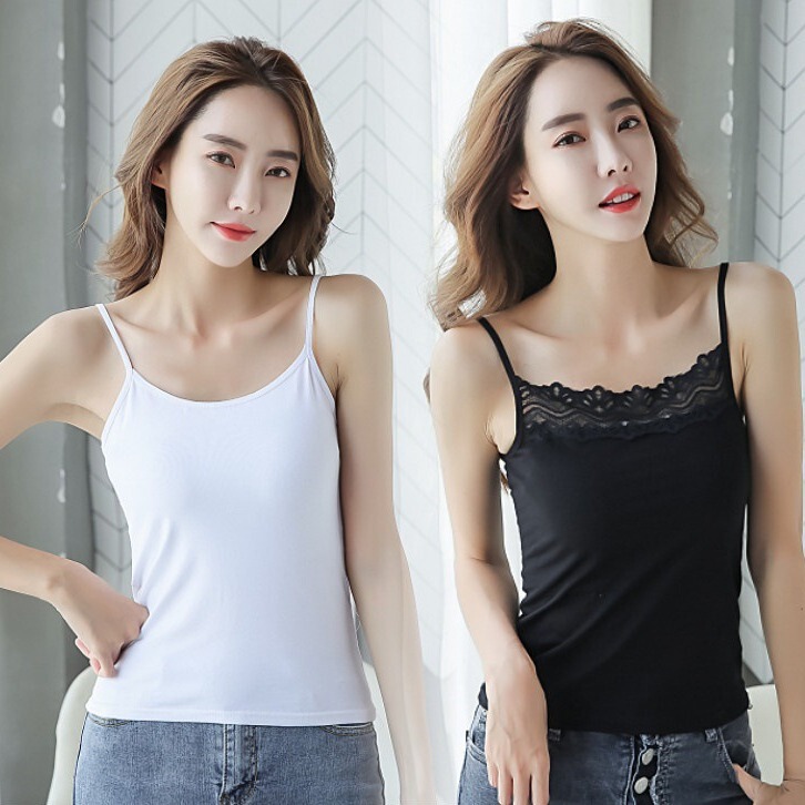 Camisole Women's Base Outer Wear Sleeveless Top All-match Sexy Modal Black and White Camisole Female Student Inner Wear