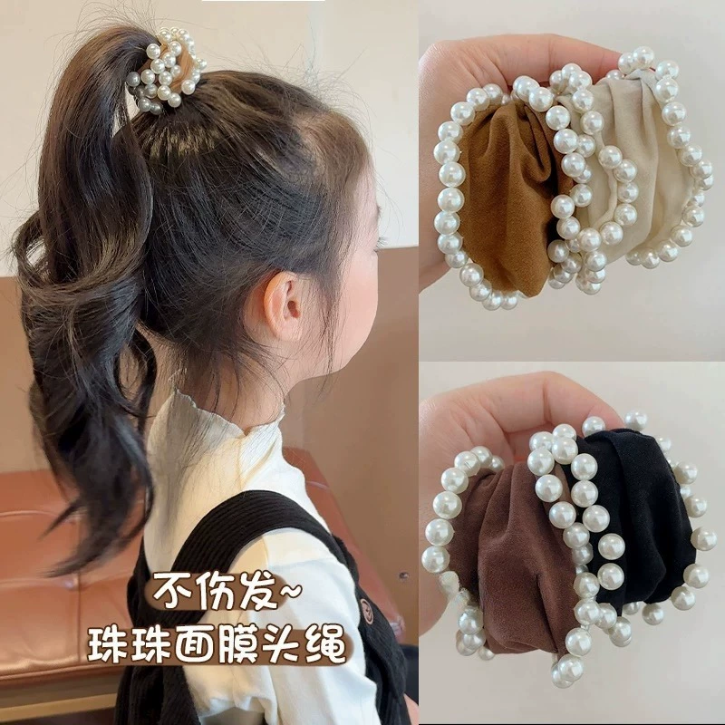 Ponytail, elastic soft face mask, harmless hair rope, no hair damage