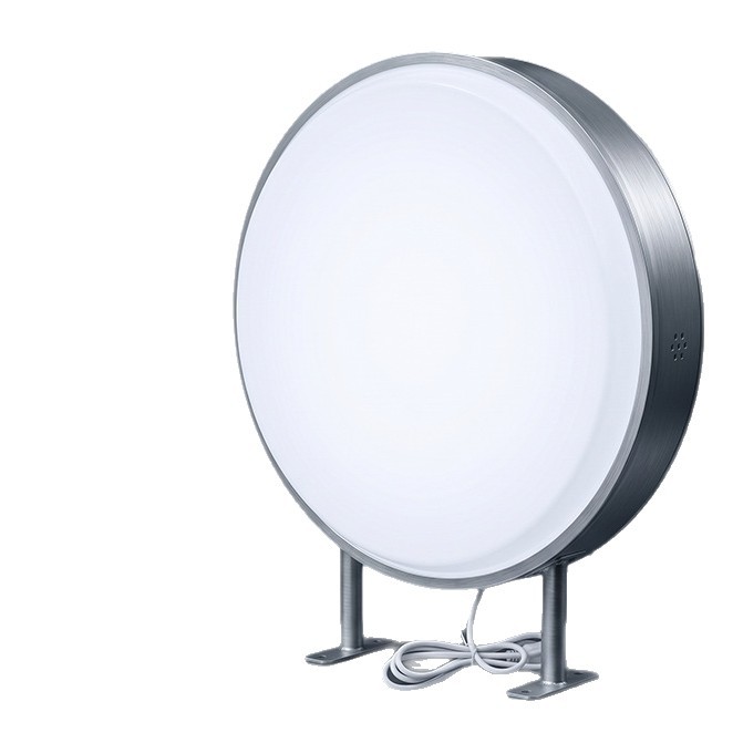 Caja de Luz Publicitaria LED Circular de Acrílico Impermeable para Exterior