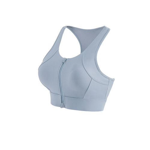Sports bra front zipper high-strength quick-drying vest shock-proof yoga bra beautiful back yoga clothes top suspenders for women