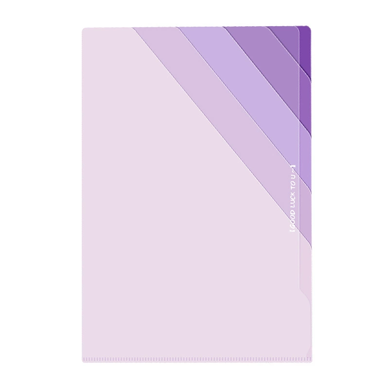 Gradient multi-layer L-shaped folder A4 subject classification information book test paper storage bag student special paper file