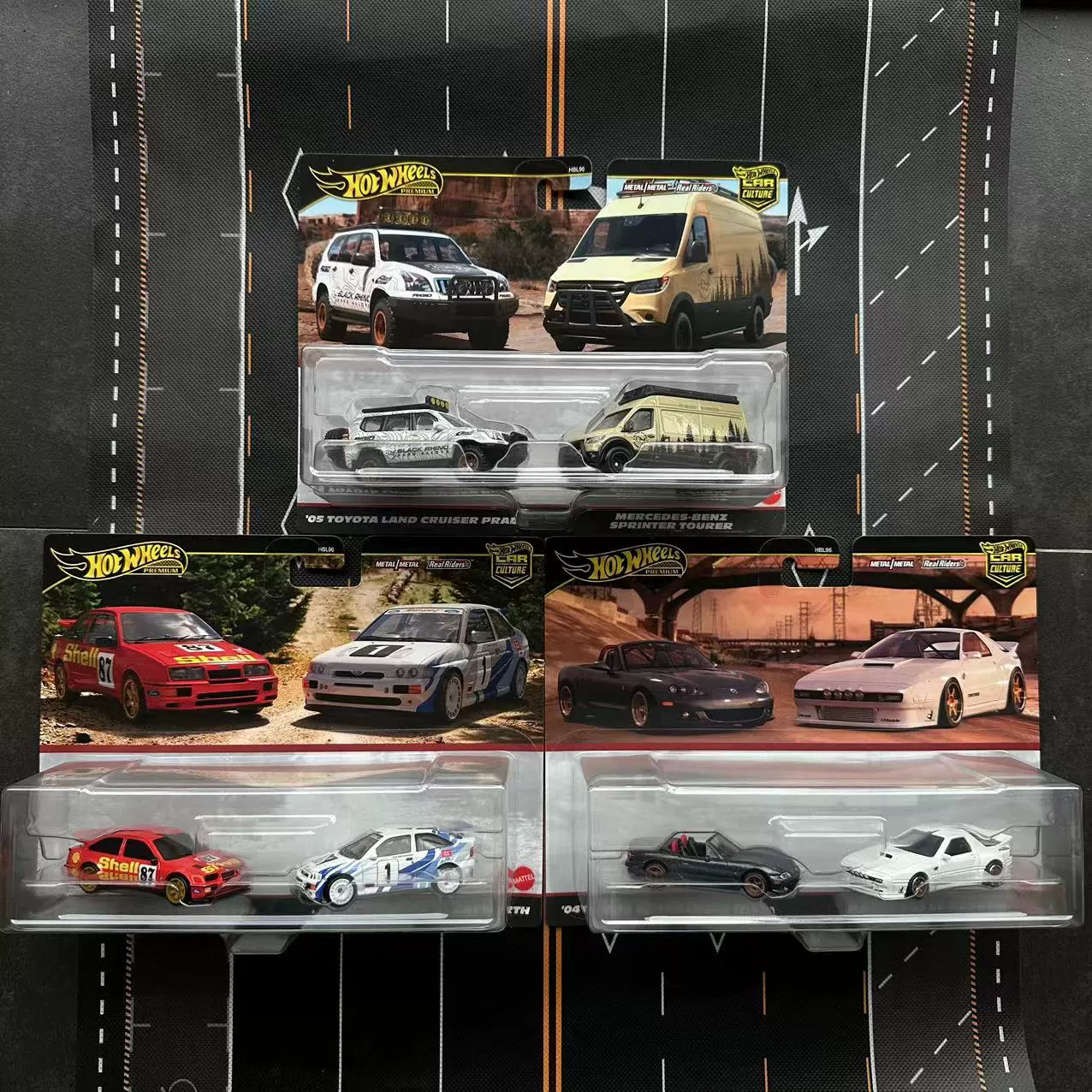 Hot Wheels Двойная крышка автомобиля 2025 Love Collection Mitsubishi Bay Oil GULF Nissan R34 Bugatti HBL96