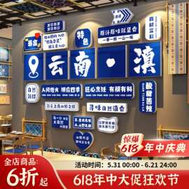 云南风格特色装饰民族氛围火锅饭店墙面摆件复砂锅米线餐饮壁挂画