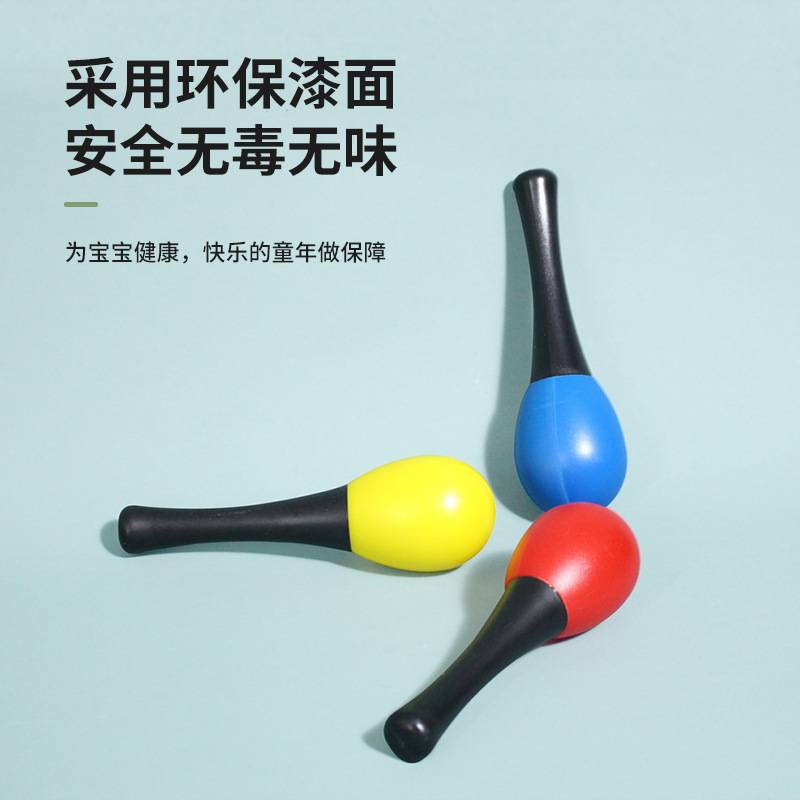 Jardín de infantes educación temprana martillo de arena de plástico juguetes para niños mano percussión bola de arena agarrar instrumentos auditivos al por mayor