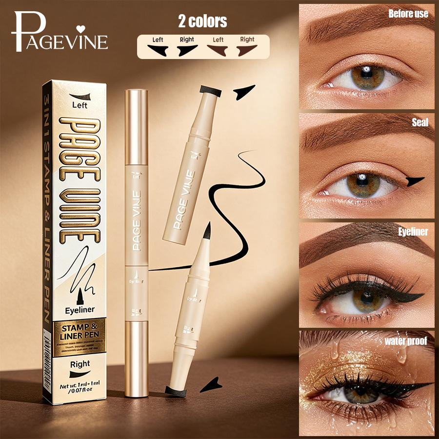 PAGE VINE 2 - en - 1 sello de delineador de ojos líquido de lápiz de secado rápido sin manchas impermeables a prueba de sudor sello de delineador de ojos Amazon