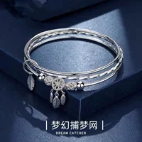 Accessory, women's bracelet, retro universal silver bracelet, silver 999 sample