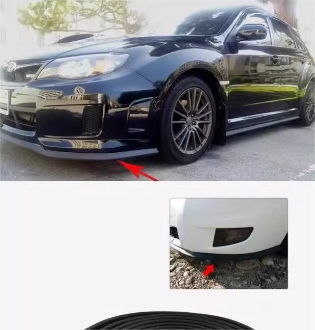 Modified car universal lower skirt side skirt anti-scratch strip front shovel bumper size surrounding front lip rubber anti-collision strip