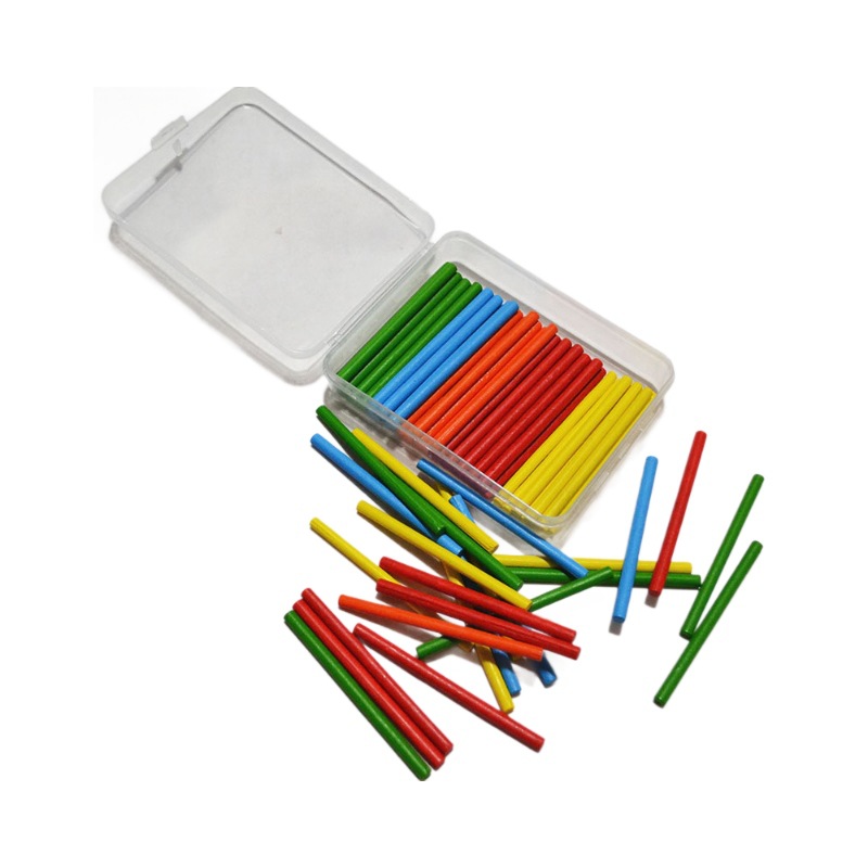 En Caja 100 palos contando juguetes educativos de ciencia y educación Estudiantes Grado uno y dos palos de conteo de matemáticas palos pequeños juguetes de enseñanza