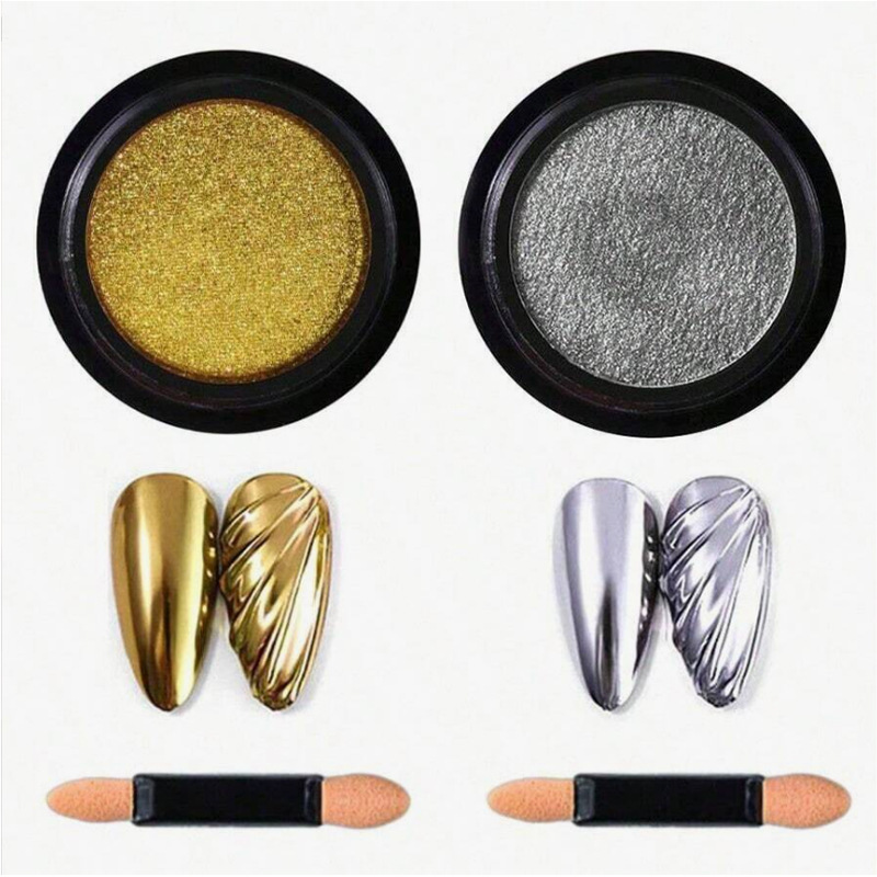 Cross-border hot selling nail art solid magic mirror powder gold and…